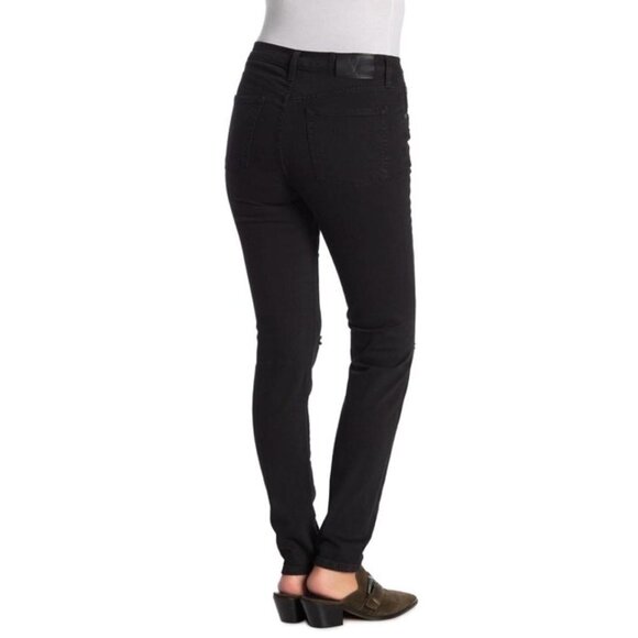 Frye Womens Black Mid Rise Distressed Ripped Melissa Skinny Jeans Sz 27 New - Picture 2 of 10